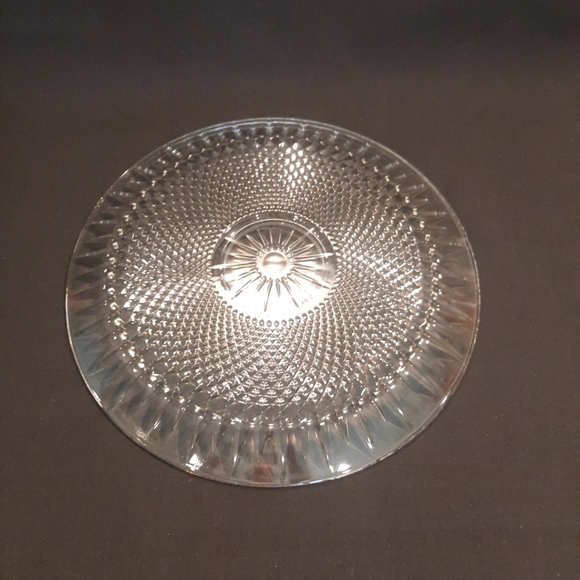 Durand International Luminarc Diamant 2-Piece Glass Snack Set Platter Bowl - Picture 5 of 11